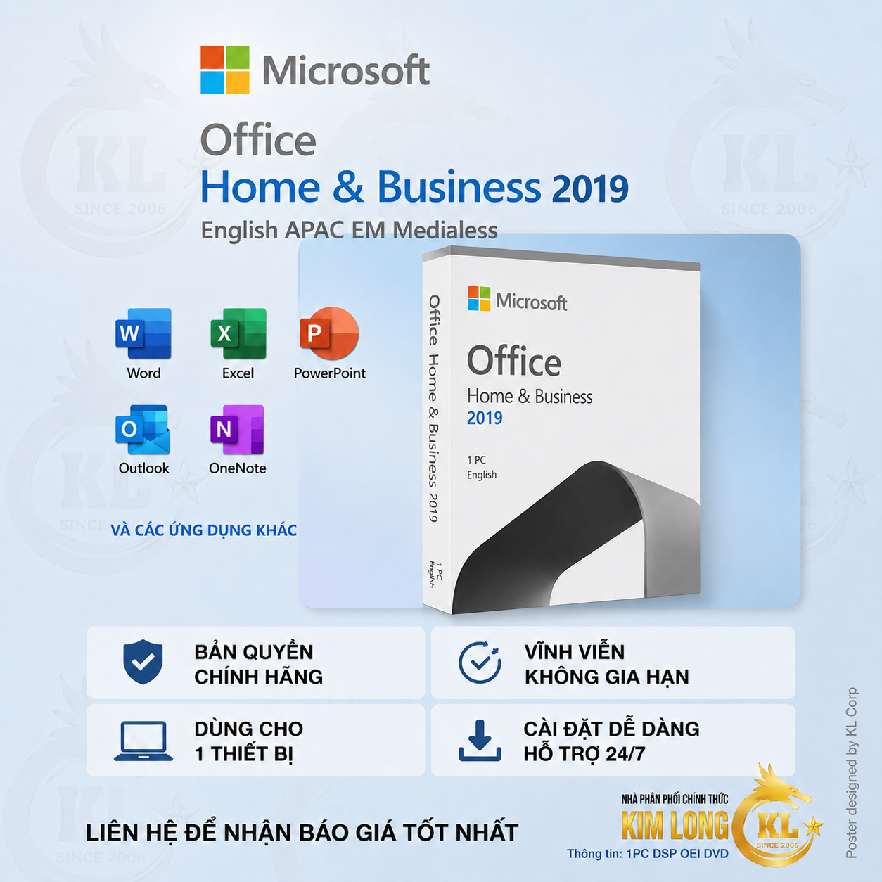 Phần Mềm Microsoft Office Home and Business 2019